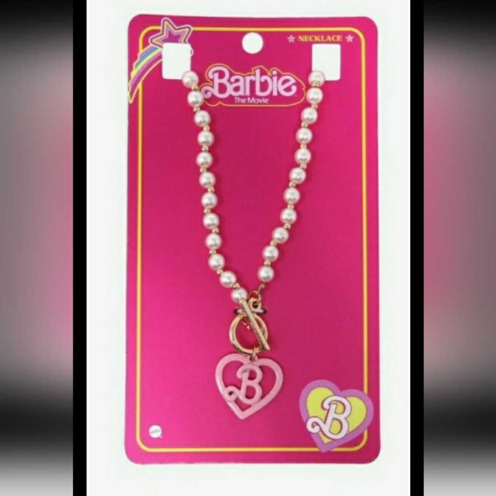 Barbie Heart Pearl Bead Necklace